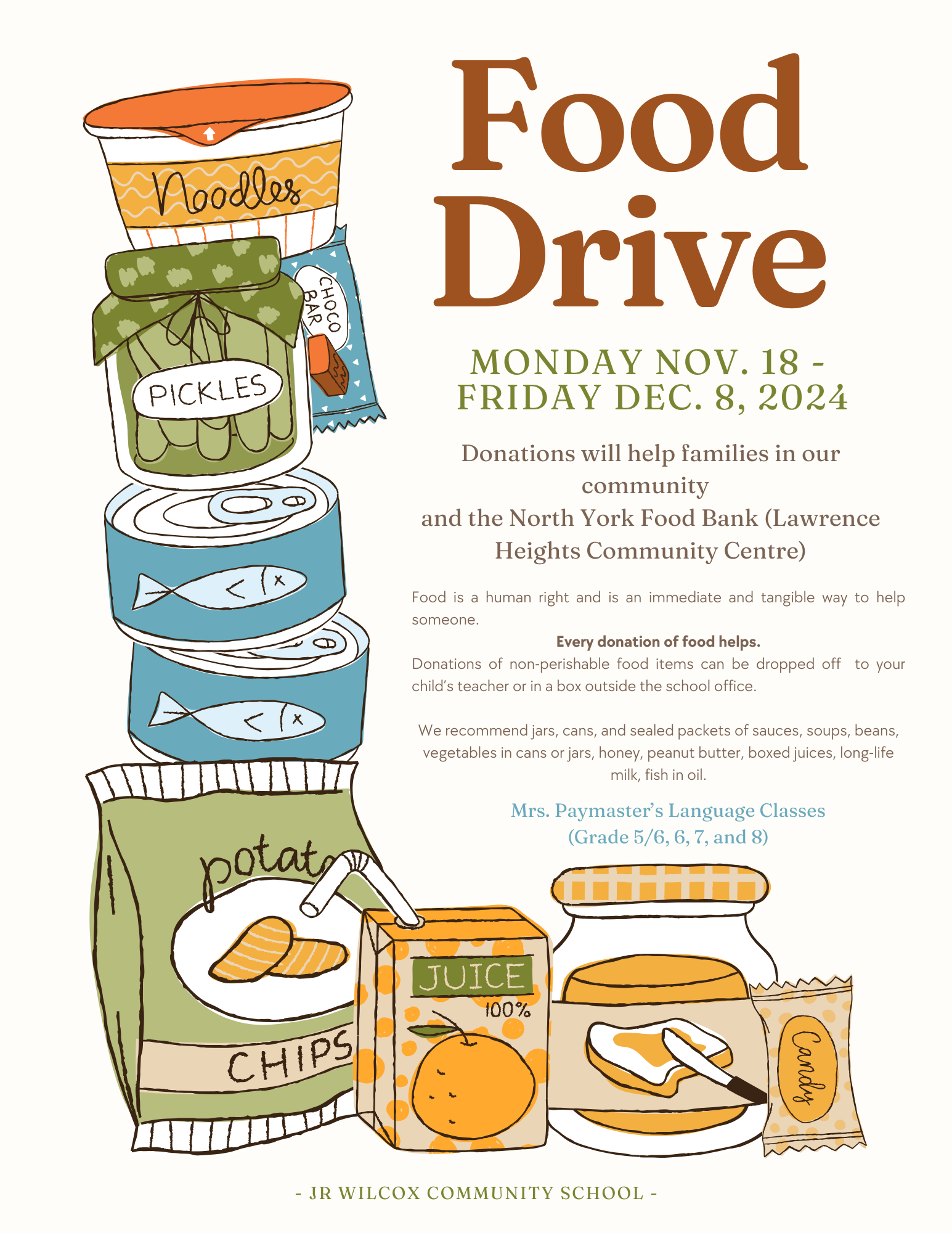 Pastel Food Drive A4 Flyer (2)